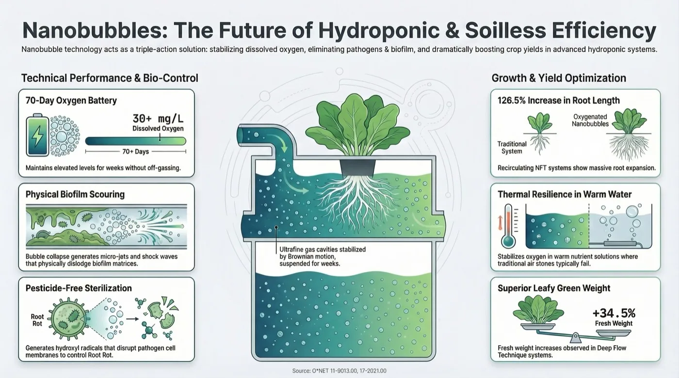 Nanobubbles in Hydroponics & Soilless Culture